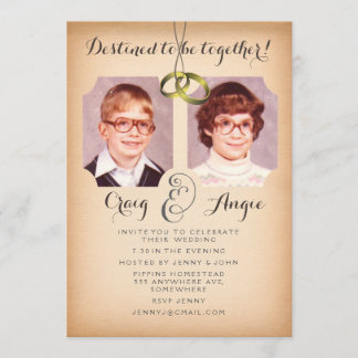 Invitación a Boda de fotos de la vieja escuela