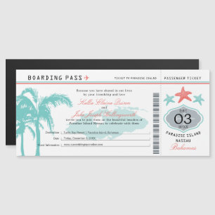 Invitación a Boda de Nassau Bahamas para el embarq