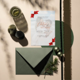 Invitación a Boda de Navidades de personalizable