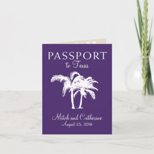 Invitación a Boda de Pasaporte de Texas