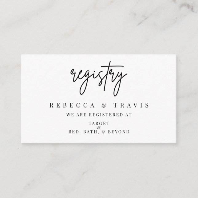 Invitación a boda de registro Insertar Tarjeta de  (Anverso)