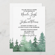 invitación a boda de selva acuarela