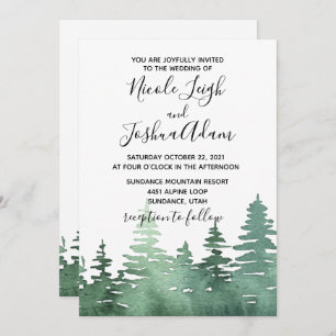 invitación a boda de selva acuarela