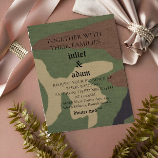 Invitación a boda de uniforme militar