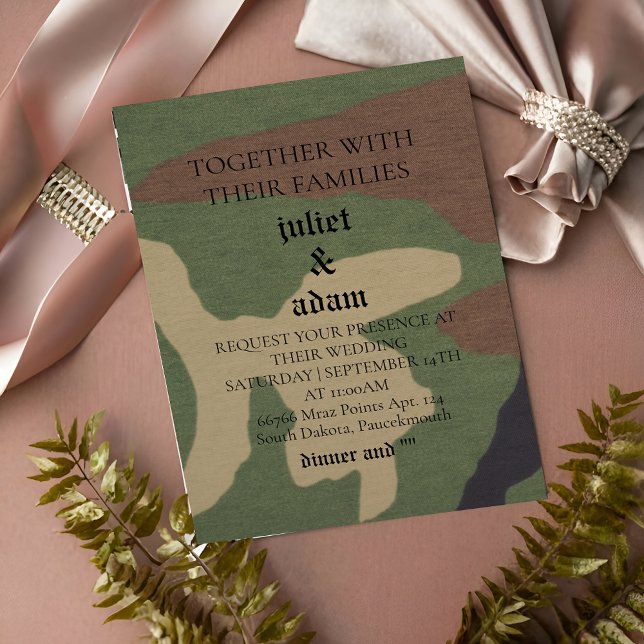 Invitación a boda de uniforme militar (Subido por el creador)