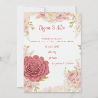 invitación a boda floral