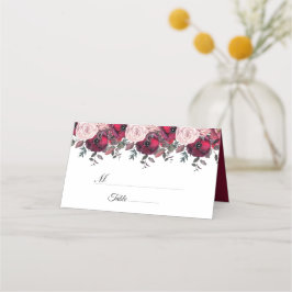 Invitación a Boda floral de la flor de Borgoña