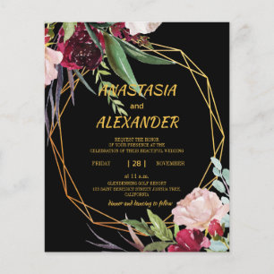 Invitación a boda presupuestada Volante