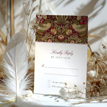 Invitación a Boda RSVP para ladrones de fresa