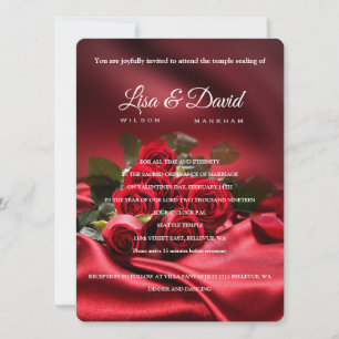 Invitación a Boda y recepción del Templo Rojo