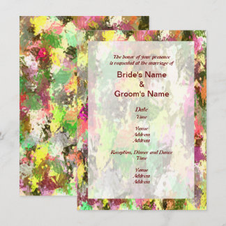 Invitación a bodas abstractas de hojas de otoño