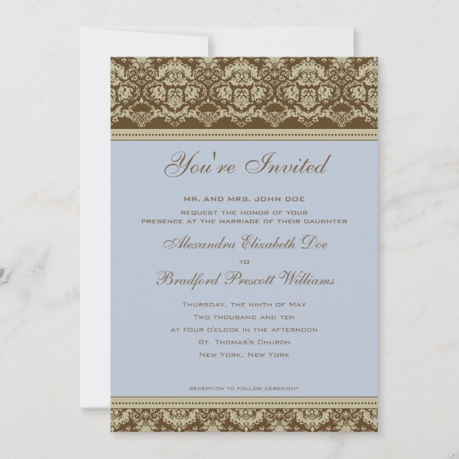 Invitación a bodas antiguas :: polvo (Anverso)
