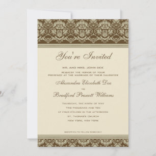 Invitación a bodas antiguas :: sepia