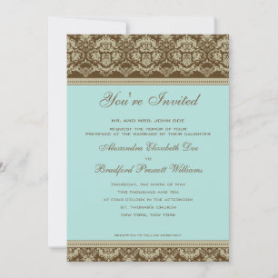 Invitación a bodas antiguas ::Turquesa