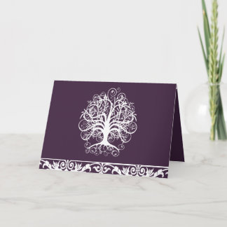 Invitación a bodas-berenjena y árbol giratorio bla
