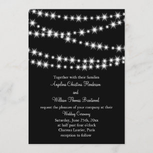 Invitación a bodas con luces de torillo (negro)