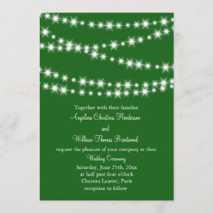 Invitación a bodas con luces de toros (verde)