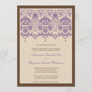 Invitación a bodas de 5 x 7 días de la semana:lila
