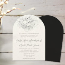 Invitación a bodas de aves de amor de época florec