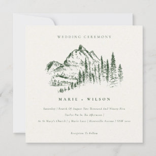 Invitación a bodas de bodas de bodas de la montaña