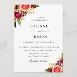 Invitación a bodas de bodas de booms bohemias