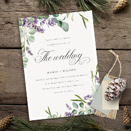 Invitación a bodas de bodas de lavanda Eucalyptus