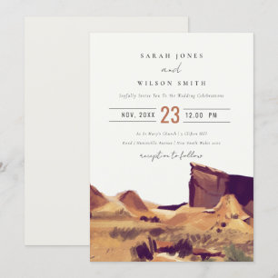Invitación a bodas de bodas en el desierto de Boho