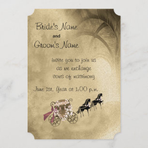 Invitación a bodas de caballos y de transporte