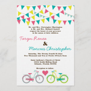 Invitación a bodas de Carniva para bicicletas para