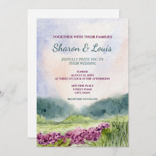 Invitación a bodas de color acuático vintage