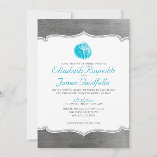 Invitación a bodas de destino de casamiento de pla