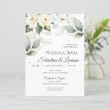 Invitación a bodas de Eucalyptus en español