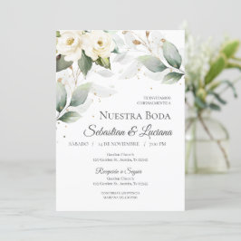Invitación a bodas de Eucalyptus en español