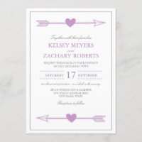 Invitación a bodas de flechas encantadoras / Lilac
