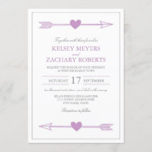 Invitación a bodas de flechas encantadoras / Lilac