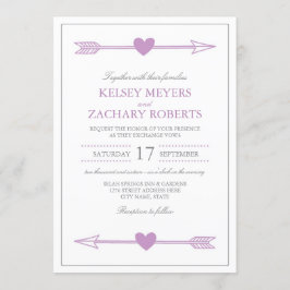 Invitación a bodas de flechas encantadoras / Lilac
