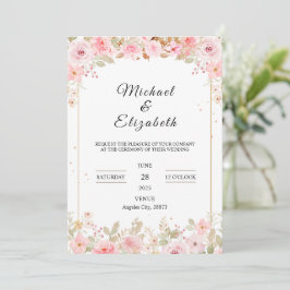 Invitación a bodas de flores encantadas