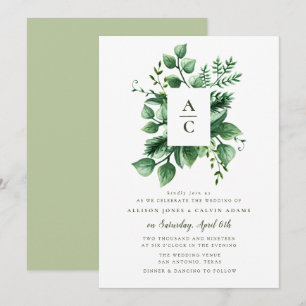 Invitación a bodas de follaje de verano