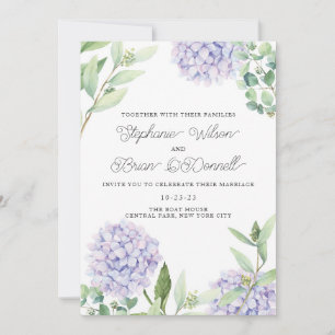 Invitación a bodas de Hydrangea Floral