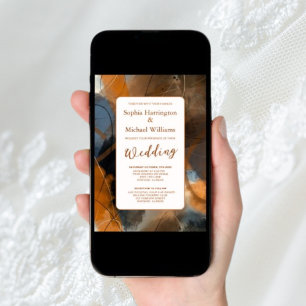 Invitación a bodas de invitación digital Código QR