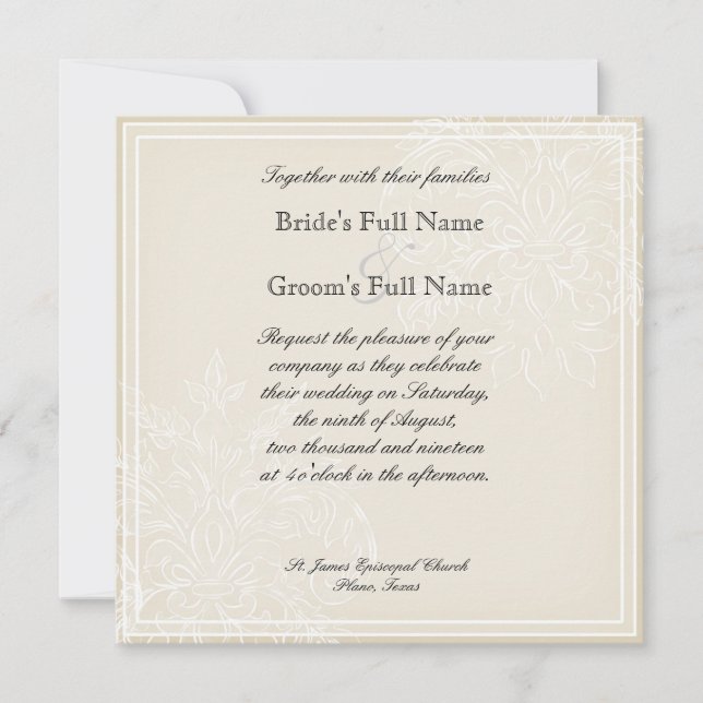 Invitación a bodas de la gloria de la mañana Hydra (Anverso)
