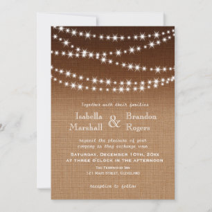 Invitación a bodas de las luces de toronja de Ombr