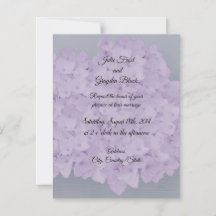 Invitación a bodas de Lavender Hydrangea