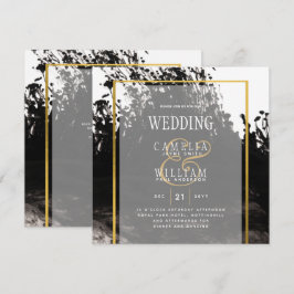 Invitación a bodas de LeahG Black Gold INK