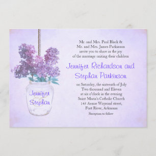 invitación a bodas de lilas malvas