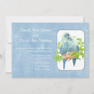 Invitación a bodas de loro tropical