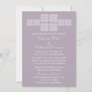 Invitación a bodas de Moda bohemias lilac