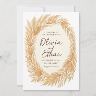 Invitación a bodas de Moda Boho - Pampas Grass & P