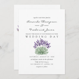 Invitación a bodas de Moda de cabaña de lavanda