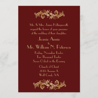 Invitación a bodas de oro y de Moda